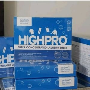 Highpro Super Concentrated Deep Cleaning laundry sheets Echo Friendly 60 Sheets